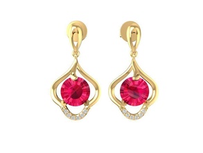 earrings women 1455 jewelry fashion accessories gold diamond man men woman unisex design fengshui 3d print model - Mito3D
