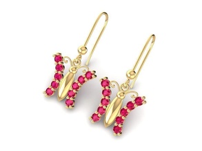 earrings women 1461 jewelry fashion accessories gold diamond man men woman unisex design fengshui 3d print model - Mito3D