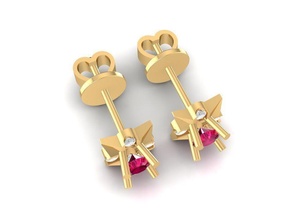 orecchini donne 1463 gioielleria moda Accessori oro diamante uomo uomini donna unisex design feng shui 3d print model - Mito3D