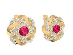 orecchini donne 1759 gioielleria moda Accessori oro diamante uomo uomini donna unisex design feng shui 3d print model - Mito3D