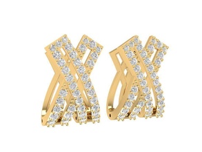 earrings women 1760 jewelry fashion accessories gold diamond woman design fengshui wedding 3d print model - Mito3D