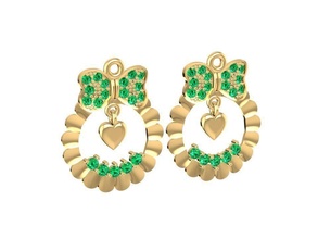 earrings women 3025 jewelry fashion accessories gold diamond man men woman unisex design fengshui 3d print model - Mito3D