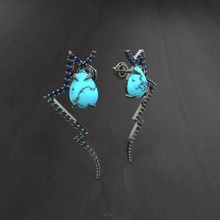 earrings zeus jewelry earring jewel jewelery jewels jewllery jewellery gems diamond ringzeus ringgod gods vihad3d 3d print model - Mito3D