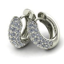 earrings jewelry gold diamond women earring 3d print model - Mito3D