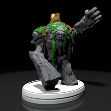 earth elemental stone golem dnd tabletop miniature fatasy statue sculpture art sculptures 3d print model - Mito3D