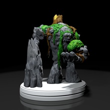 tierra elemental Roca golem dnd mesa miniatura dnd5e fantasía estatua escultura Arte esculturas 3d print model - Mito3D