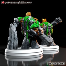 earth elemental stone golem miniature dnd tabletop dnd5e fantasy art sculptures 3d print model - Mito3D