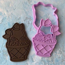 easter basket cookie cutter cookiecutter games toys house kitchen dining cookiestamp cake food cutting nickelodeon kids play decoration disney micky 3d print model - Mito3D