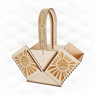 easter basket sweet vector svg dxf design laser cutting gift box sun cut engraving pattern hand bag diy drawing template hobby 3d print model - Mito3D