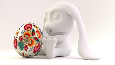 easter bunny art 3dprint printable printing egg challenge sculptures 3d print model - Mito3D