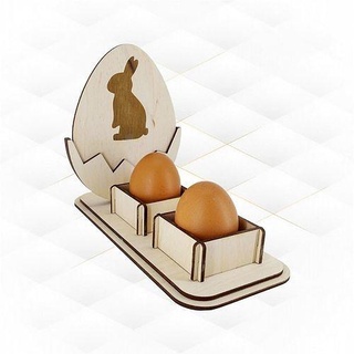 easter bunny egg holder svg dxf files laser cutting design silhouette cut plan pattern gift hobby diy cnc drawing template glowofrge house kitchen dining 3d print model - Mito3D