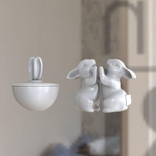 easter bunny set easter bunny decor vase figurine figure holidays porcelain 3d print house