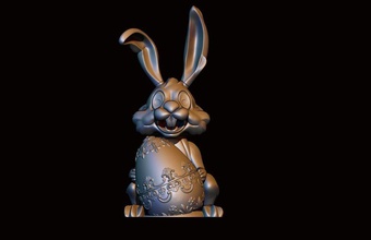 páscoa coelho ovo panela decoração miniatura estatueta folclórico arte esculturas 3d print model - Mito3D