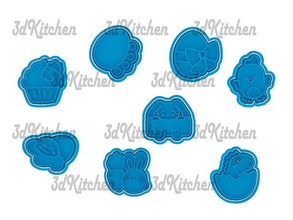 easter cookie cutters - fondant stl files kitchen cookies ceramics chocolate dulces pan bread pascuas huevos house dining 3d print model - Mito3D