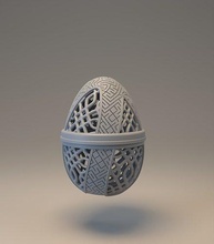 pasqua uovo scolpito ornamento numero 01 tradizionale 3dprinting 3d design decorazione arte ornato stampabile sculture decorazioni per casa 3d print model - Mito3D