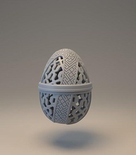 easter egg carved ornament - nummer 02 traditional decoration ornate 3dprinting art design 3d printable sculptures 3d print model - Mito3D