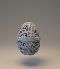 Pasqua uovo scolpito ornamento numero 03 tradizionale ornato decorazione 3dprintinng stampabile 3d arte design sculture 3d print model - Mito3D