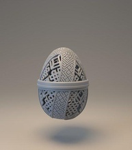 easter egg carved ornament - nummer 05 traditional 3d printable design 3dprinting decoration art sculptures 3d print model - Mito3D