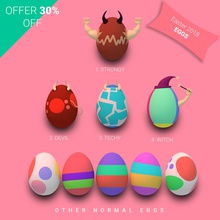 easter eggs games-toys holiday spring bunny kid egg breakfast food nice games toys 3d print model - Mito3D