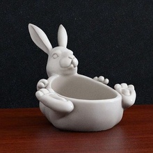 easter rabbit bunny egg cup cartoon pet hare heart pendant ring soap dish tableware handmade ceramicbunny tablescape candy candydish art sculptures 3d print model - Mito3D