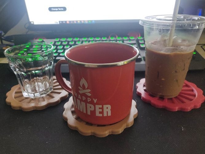 einfach drucken passen Größe Untersetzer Küche Essen 3d Haus Tasse Getränk Becher Bar Muster Zubehör Trinkgeschirr Zuhause Haushaltswaren Kunst 3D print model - Mito3D