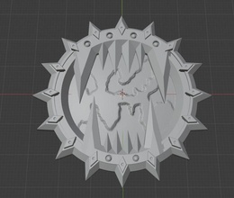 world eaters chapter badge symbol worldeaters rosette 3dprint cosplay jaw planet future scifi warhammer40000 warhammer40k spacemarine chaos games toys 3d print model - Mito3D