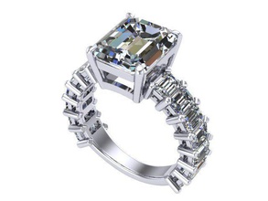ec big ring jewelry diamond golden silver rings 3d print model - Mito3D