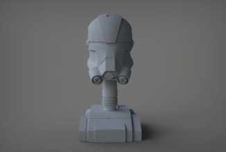 echo stapel bogen soldat klon 99 helm anzeige stand kybernetisch implantate großartig armee republik cyborg spiele spielzeuge 3d print model - Mito3D