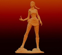 echo windwalker statue tech demo windwaker woman girl art 3d printed printable print prints sculptures 3d print model - Mito3D