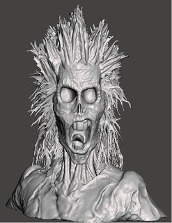 eddie iron maiden 1980 ironmaiden metal first art portrait sculptures 3d print model - Mito3D