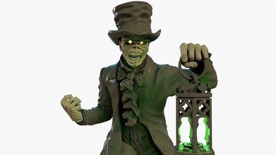 eddie lantern statue sculpture man zombie iron fear dead hat art sculptures print 3d print model - Mito3D