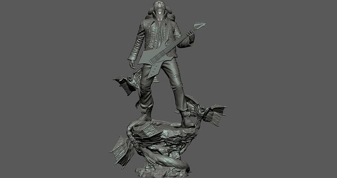 eddie munson yabancı güçlü kuvvetli yiğit kukla ustası eddiemunson müzik metal gitar favori hobi kendin yap 3D print model - Mito3D