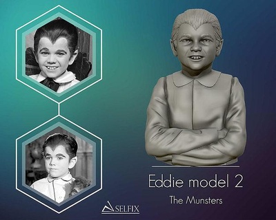 eddie munsters model 2 herman sculpture art portrait statue man sculptures actor producer 3d print model - Mito3D