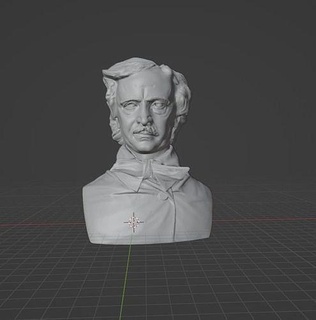 Edgar allan poe poète écrivain américain art sculptures Allan Poe allanpoé 3d print model - Mito3D