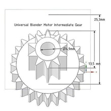 edit creation universal blender motor intermediate gear mixer speed robot hand tool appliance small house 3d print model - Mito3D