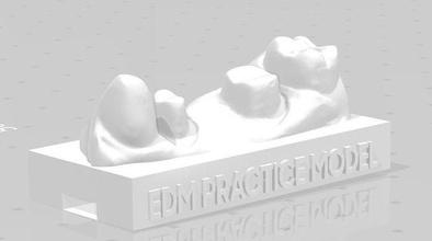 edm dental practice standard model direct bridge anatomy molar dentistry tooth dentist mouth dentin teeth orthodontist science 3d print model - Mito3D