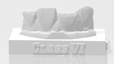 edm dental practice standard upper model class 6 dentist enamel teeth tooth dentistry anterior composite molar dentition mouth cuspid canine incisive science 3d print model - Mito3D