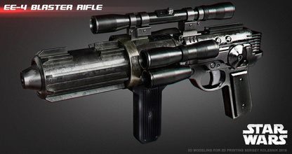 ee-4 blaster rifle ee 4 starwars props cosplay game scalemodel star wars battlefront games toys 3d print model - Mito3D