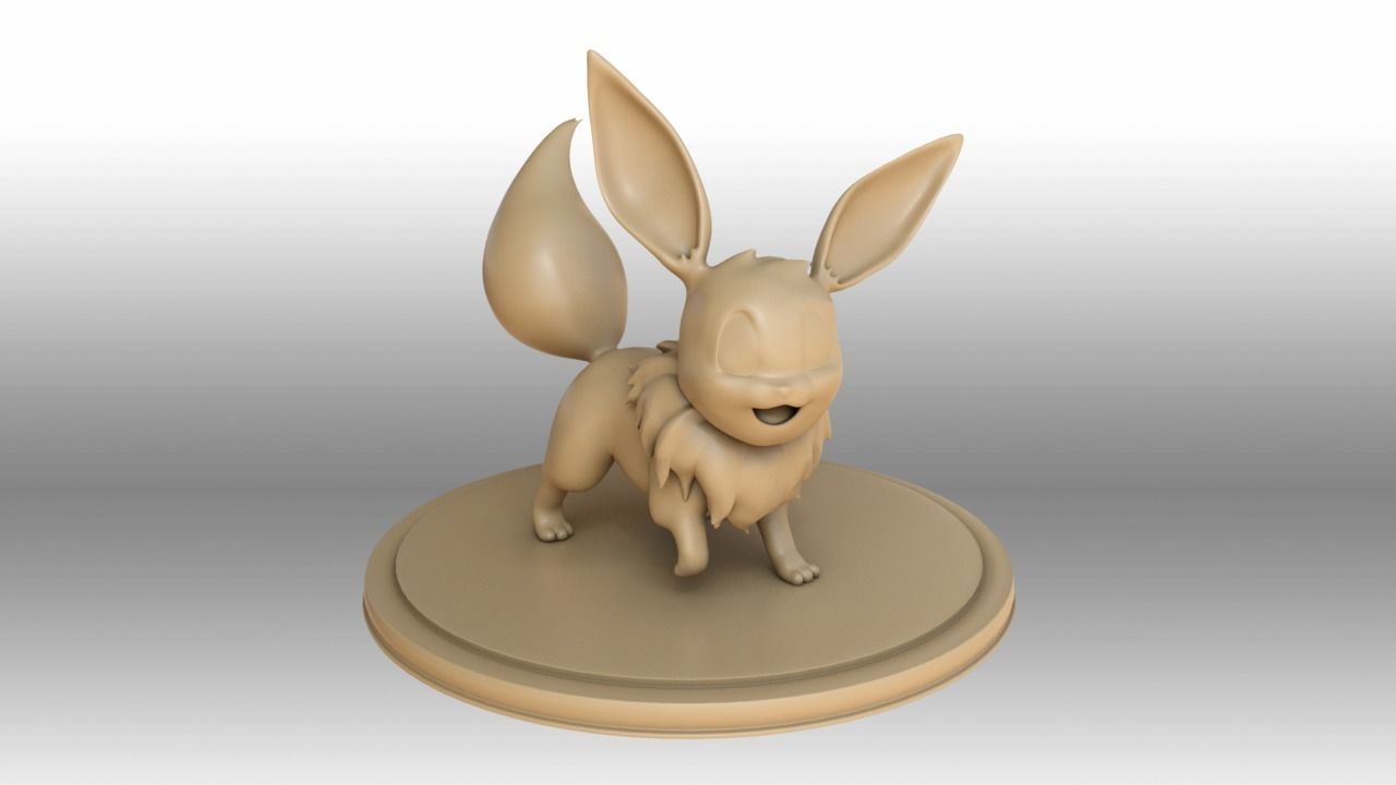 Evoli - pokemon Spiele-Spielzeug Spielzeug Abbildung Kunst Skulptur pikachu Charakter sculpt nintendo Spiel gametoy Spiele Spiele, anime 3D print model - Mito3D