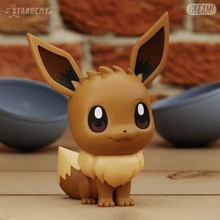 eevee 2 different models chibi cute supports pokemon eeveelutions kawaii setup 3d print model stardemy gleam home decoration violet scarlet tcg games toys 3d print model - Mito3D