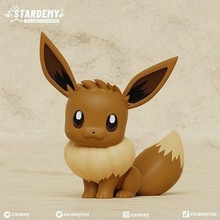 eevee pokemon miniatura carina kawaii stardemy go pikachu nintendo anime portachiavi arredamento decorazione giochi giocattoli 3d print model - Mito3D