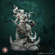 efreet overlord 75mm 32mm pre-supported tabletop ifrit mythology creature ancient miniature 3dminiature 3dprinting tantasy toys diy sword bladed weapon dnd dndcreature miniatures figurines games board 3d print model - Mito3D