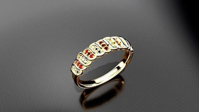 liberação anel joalheria Casamento noivado moda diamante argolas 3d print model - Mito3D