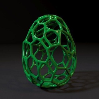 egg voronoi 3d printing 3dprinting food easter art statue printable sculpture nest sculptures 3d print model - Mito3D