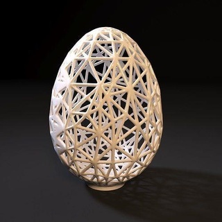 ovo Voronoi 3d impressão 3dprinting Comida Páscoa arte estátua imprimível escultura ninho esculturas 3d print model - Mito3D