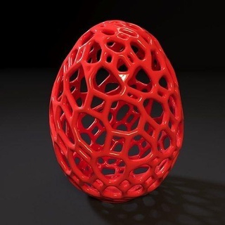 huevo voronoi 3d impresión 3dprinting comida Pascua Resurrección Arte estatua imprimible escultura nido esculturas 3d print model - Mito3D