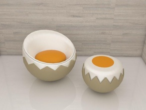 egg chair unusual armchair protein yolk omelette cafe office unique cute baby house furniture 3d print model - Mito3D