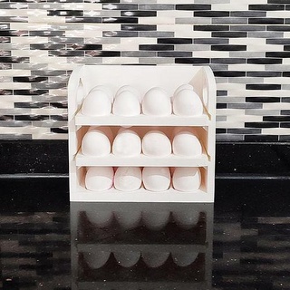 egg holder storage rack refrigerator organizer box eggs kitchen dinner house household dining 3d print model - Mito3D