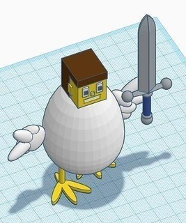 Yumurta adam Lego yumurta gövdesi Sanat 3d print model - Mito3D