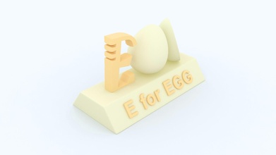 huevo modelo negocio conceptual desayuno conejito idea educativo niños educación aprendizaje alfabetos presentación colegio fuente idioma Inglés juegos juguetes 3d print model - Mito3D
